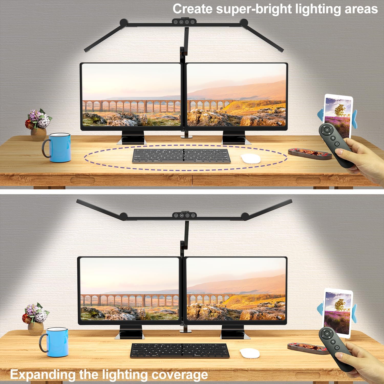 24W LED Desk Lamp with Clamp,  - Home Office Desks avaliação e preço