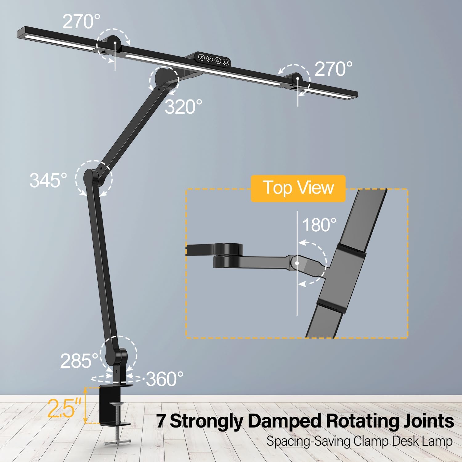 24W LED Desk Lamp with Clamp,  - Home Office Desks avaliação e preço