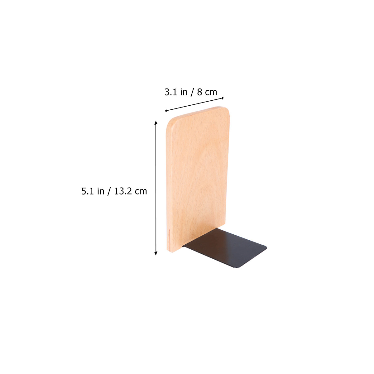2Pcs Wooden Bookends Modern Si - Home Office Library avaliação e preço