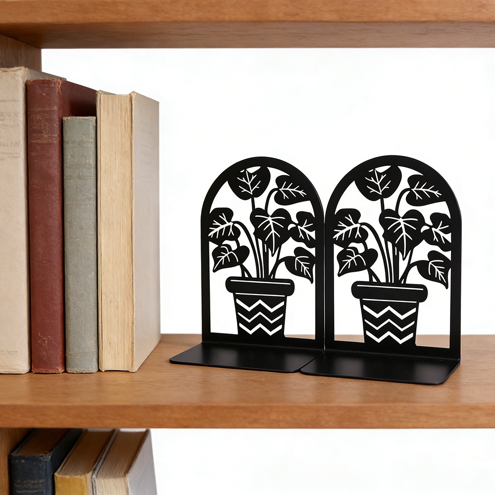 Plant Flowerpot Bookend Decora - Home Office Library avaliação e preço