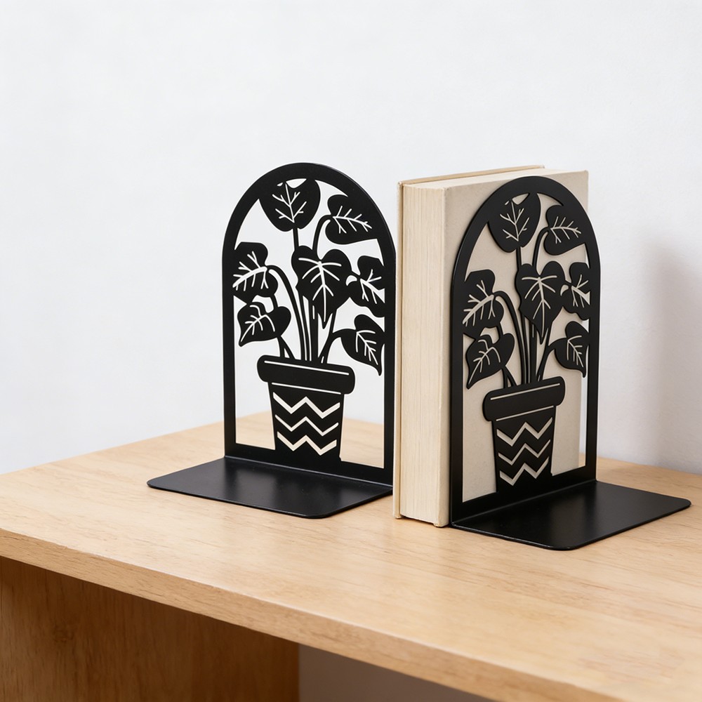 Plant Flowerpot Bookend Decora - Home Office Library avaliação e preço