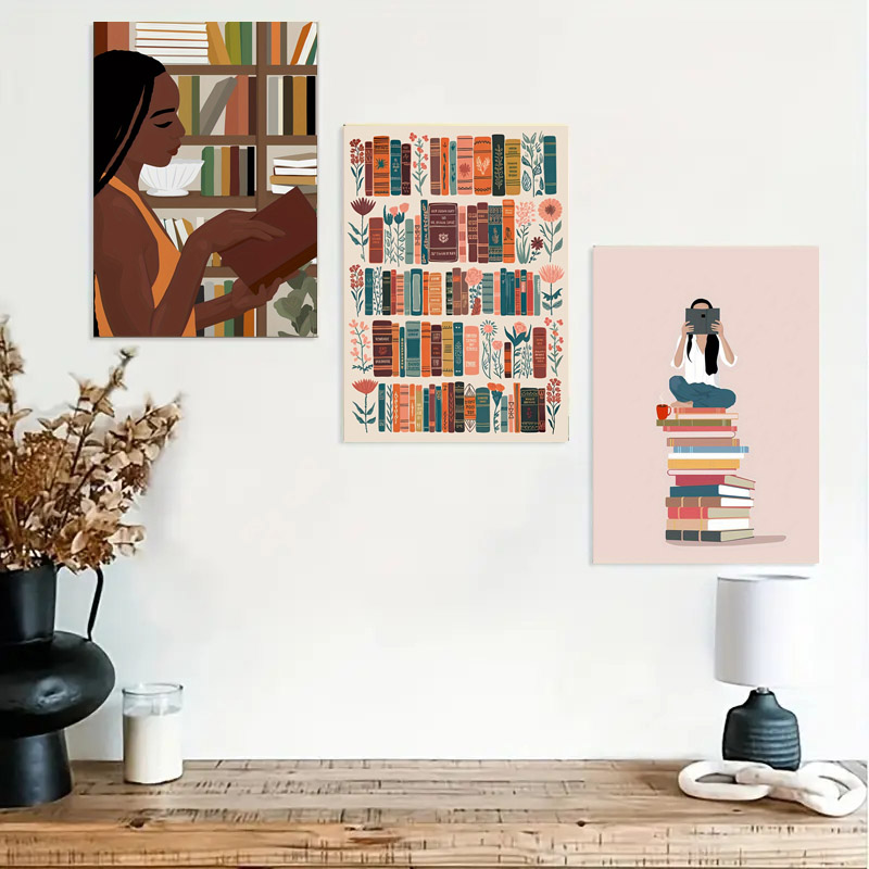 1pc Vintage Library Bookshop C - Home Office Library avaliação e preço
