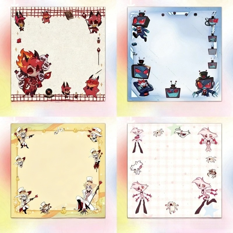 4Pcs Hazbin Hotel Zestial & Al - Home Office Student avaliação e preço