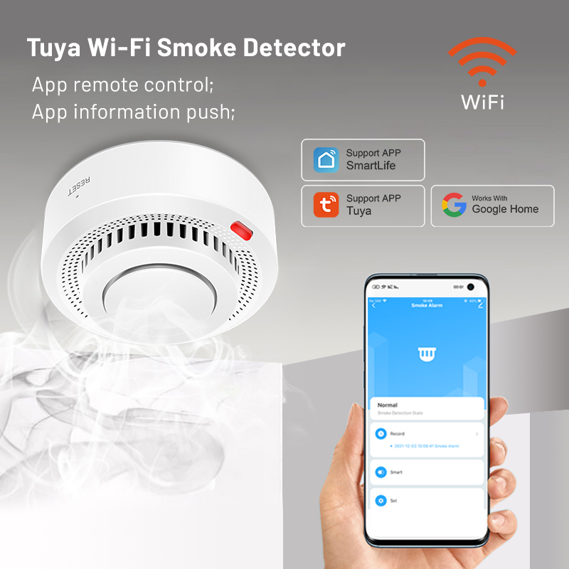 2 Pack Tuya Smart WiFi Smoke D - Home Office Google avaliação e preço