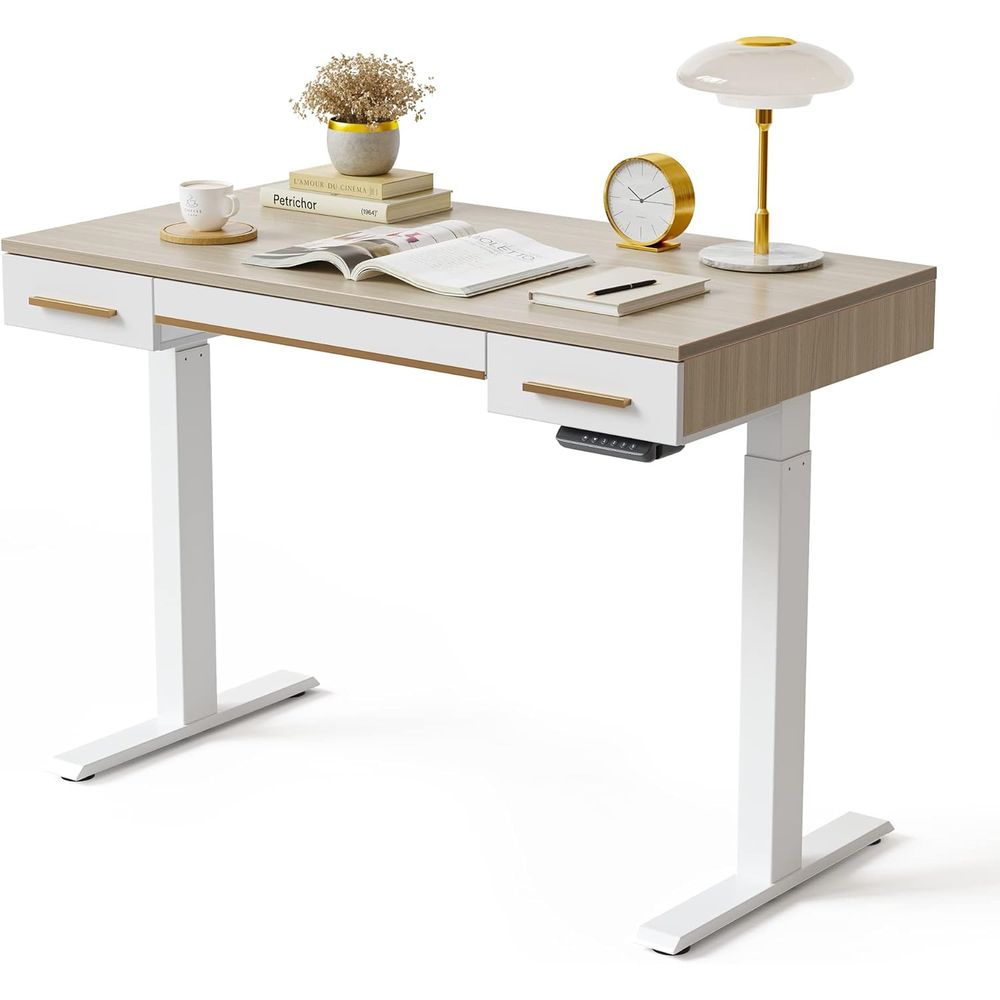 Electric Standing Desk, 3 Draw - Home Office Desks avaliação e preço