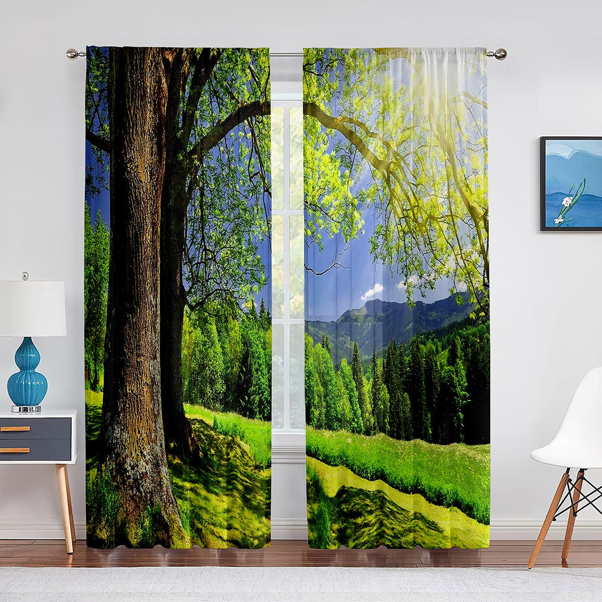 Woodland Forest Foliage Sunbea - Home Office With View avaliação e preço