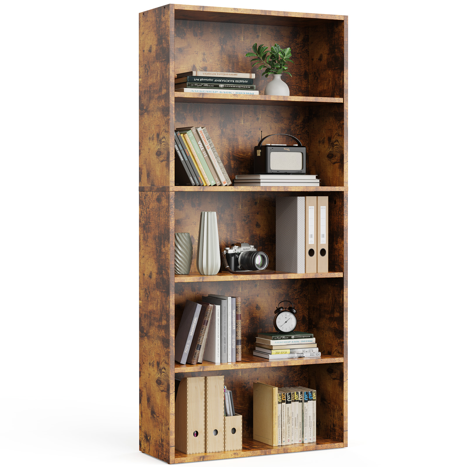 Industrial 5 Shelf Bookcase -  - Home Office Bookshelves avaliação e preço