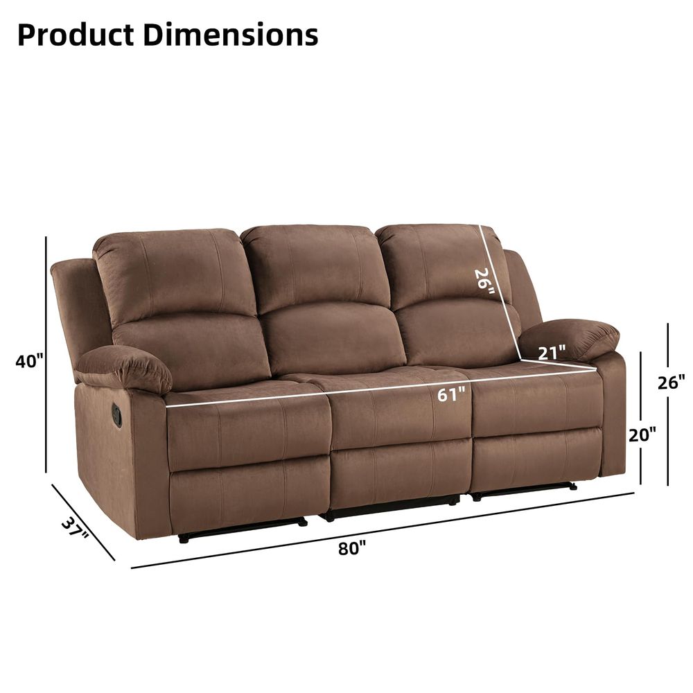 3 Seat Recliner Sofa for Livin - Home Office With Sofa avaliação e preço