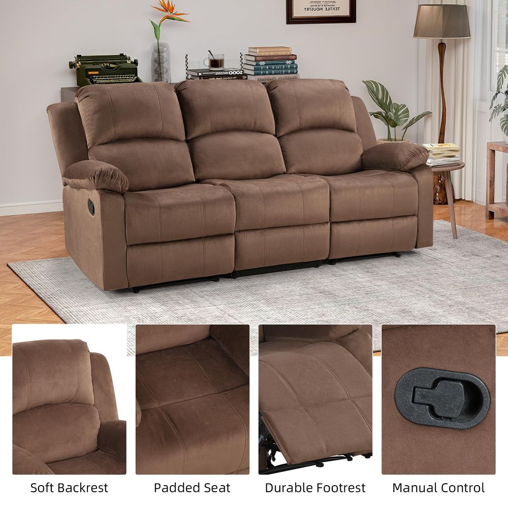 3 Seat Recliner Sofa for Livin - Home Office With Sofa avaliação e preço
