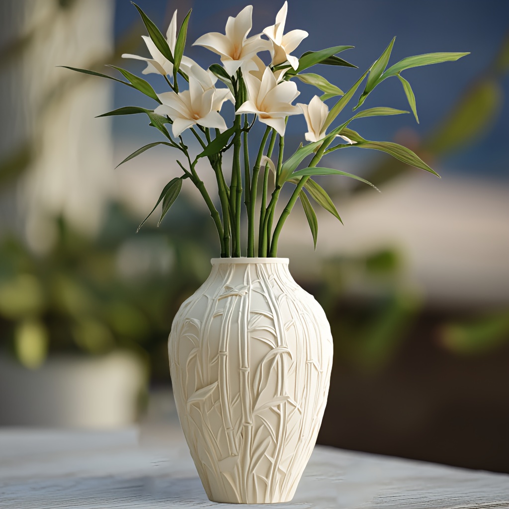 DIY Bamboo relief vase resin s - Desktop Organizer Bamboo avaliação e preço