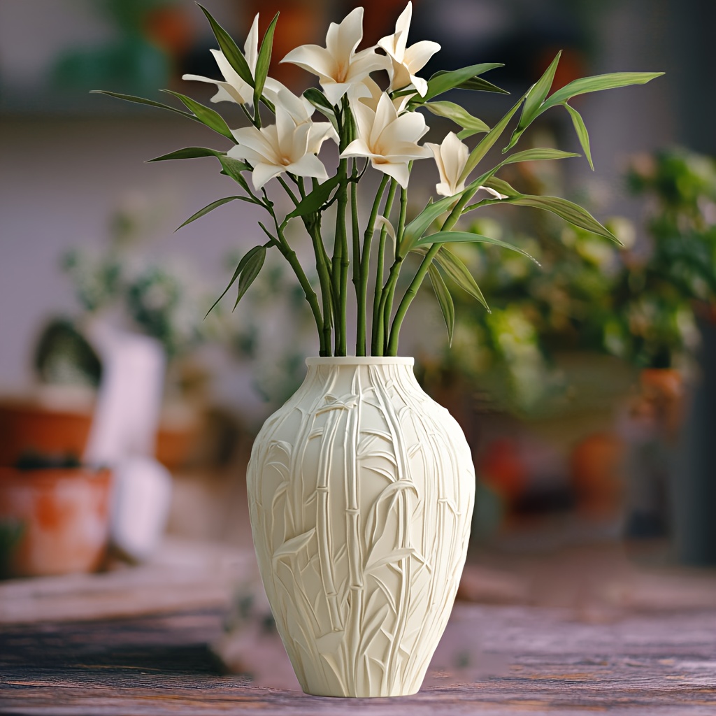 DIY Bamboo relief vase resin s - Desktop Organizer Bamboo avaliação e preço