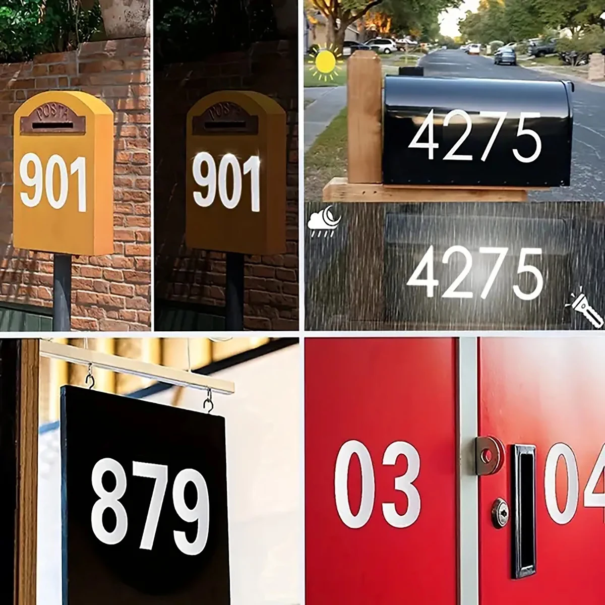 Reflective Digital stickers ma - Home Office Number avaliação e preço