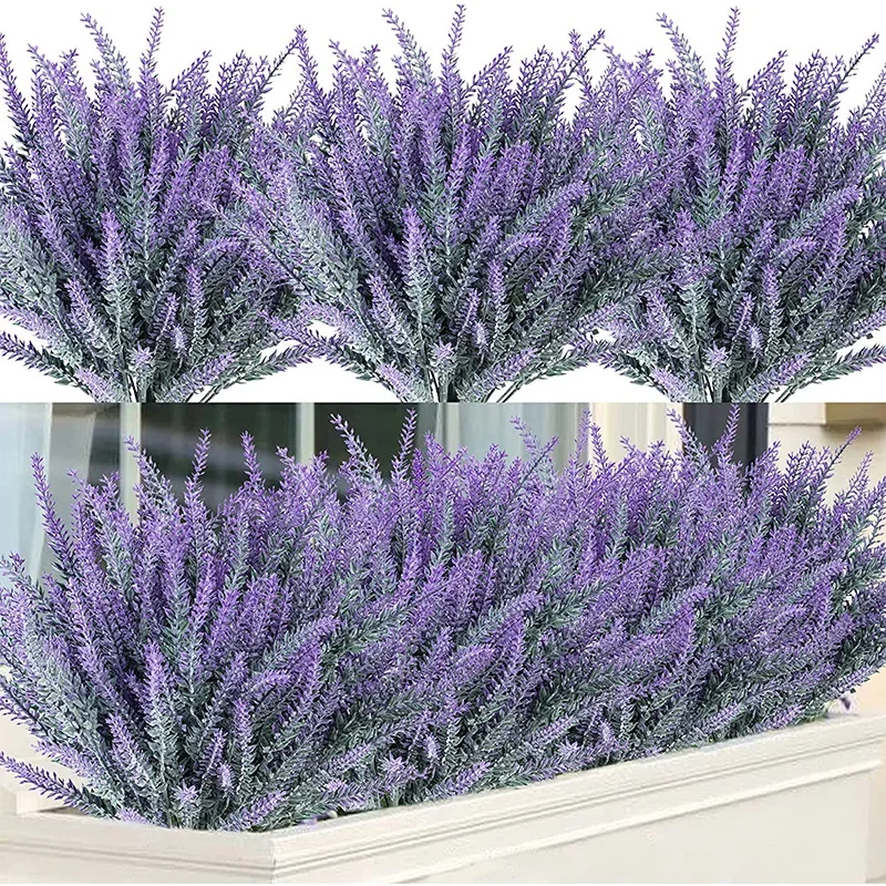 1 Bundle Purple Artificial Lav - Home Office Desk Ideas avaliação e preço