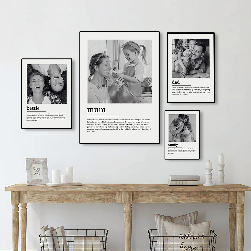 Custom Family Photo Canvas Pai - Home Office Art avaliação e preço