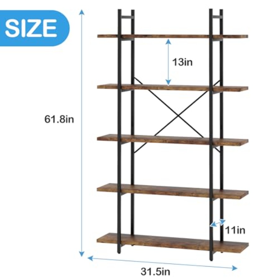 5 Tiers Bookshelf Organizer fo - Home Office Bookshelves avaliação e preço