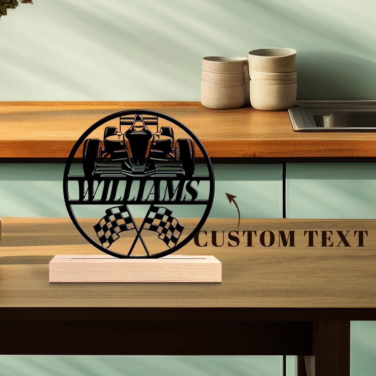 1Pc Csutom Name F1 Race Car Fl - Home Office Art avaliação e preço