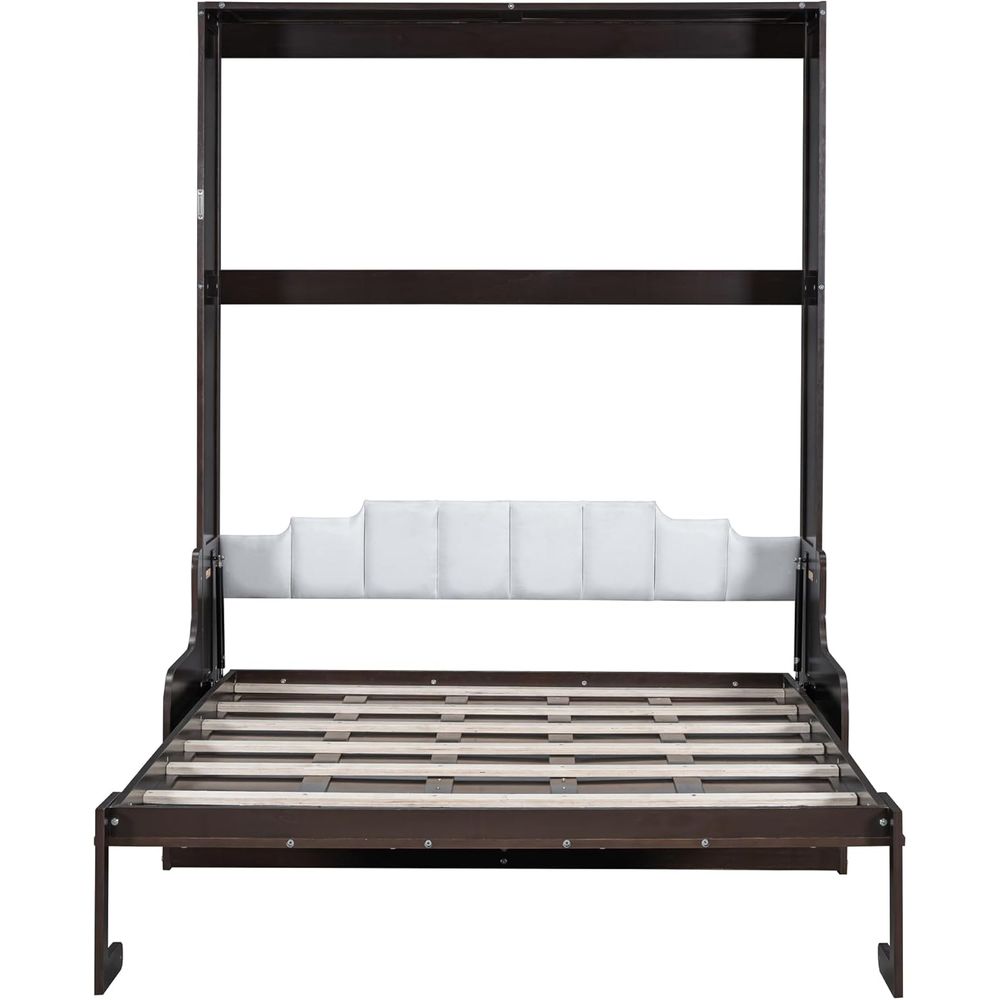 Queen Size Wooden Murphy Bed w - Home Office With Sofa avaliação e preço