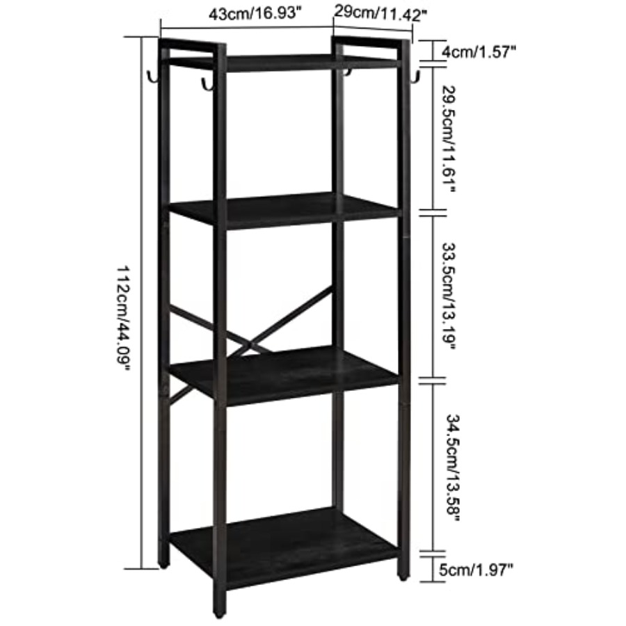 Bookcase, 4-Tier Narrow Ladder - Home Office Bookshelves avaliação e preço