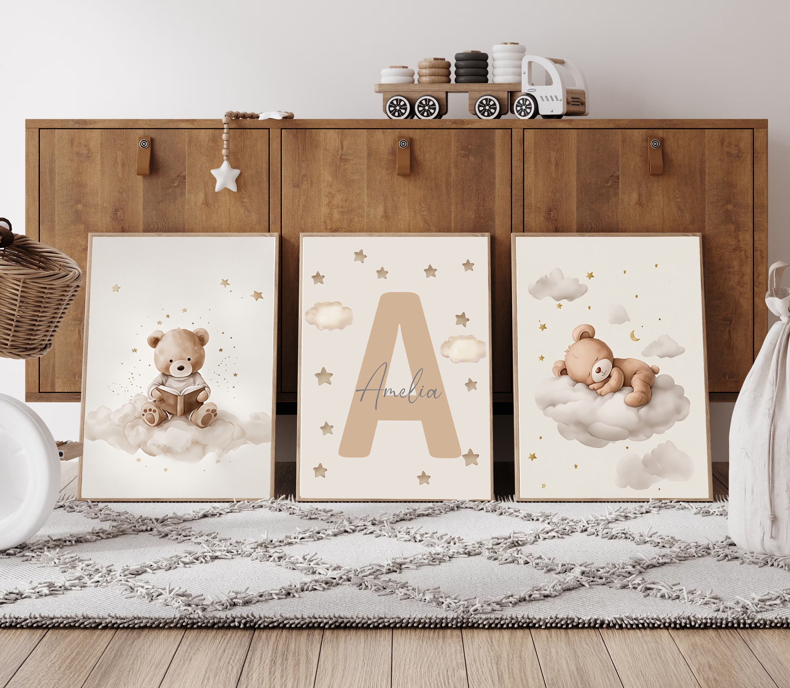 3pcs/set Bohemian Teddy Bear A - Home Office Art avaliação e preço